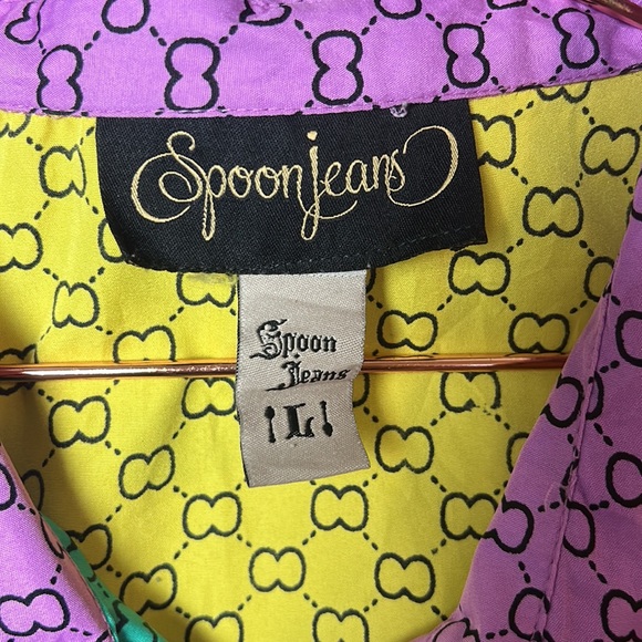 Spoonjeans Button Down Color Block top - Picture 4 of 5